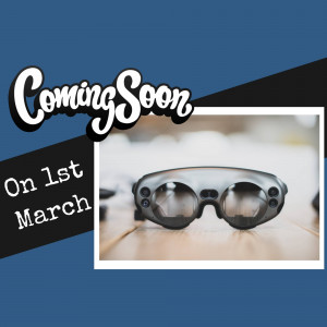 VR headset with 'Coming Soon' text overlay