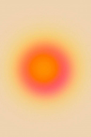 Abstract image of a warm-toned aura with a central orange glow.