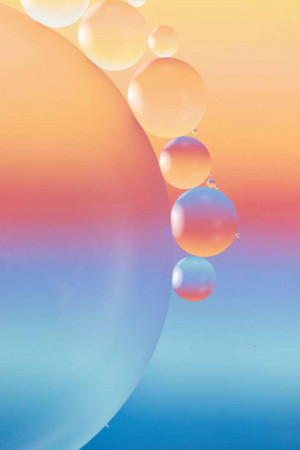 Colorful abstract image of oil and water bubbles