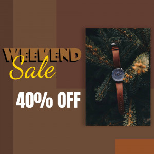Watch on sale with a festive background