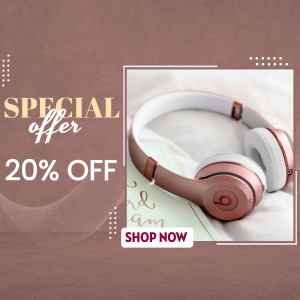 Rose gold Beats headphones on sale with 20% off