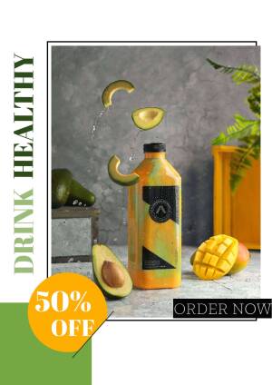 Avocado Mango Smoothie Promotion Post For Telegram