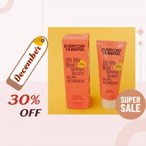 Everyday Humans SPF50 Body Sunscreen on sale with December promotion