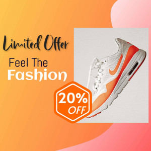 Nike Air Max sneakers with a 20% off promotion