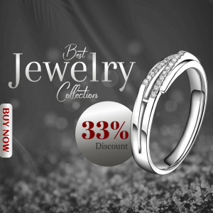Silver ring with diamond accents on sale