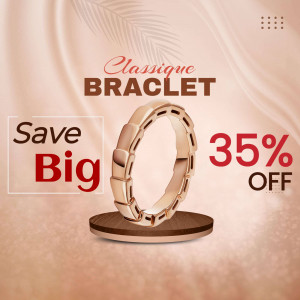 Rose gold bracelet with a 35% discount offer
