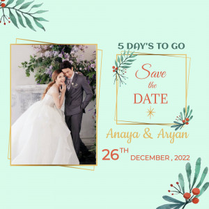 Wedding Save the Date card with a couple's photo