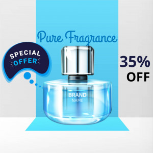 Advertisement for a perfume with a 35% discount