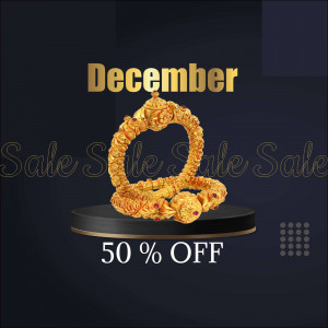 Gold bracelet with December sale promotion
