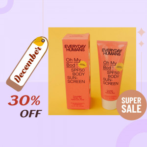 Everyday Humans SPF50 Body Sunscreen on sale in December