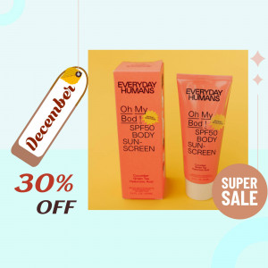 Everyday Humans Oh My Bod! SPF50 Body Sunscreen on sale with a 30% discount.