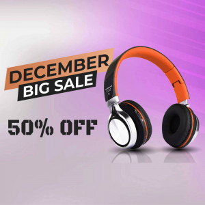 Headphones on sale with a December promotion