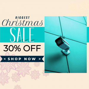 Security camera with Christmas sale promotion
