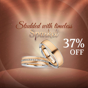 Pandora wedding rings with a 37% off promotion