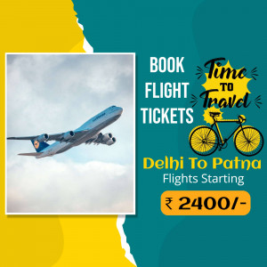 Advertisement for flight tickets from Delhi to Patna