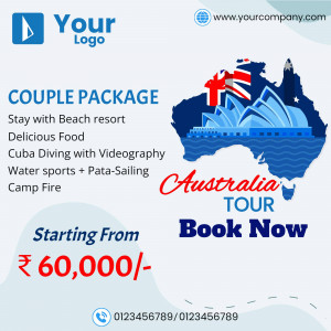 Promotional image for an Australia tour package for couples