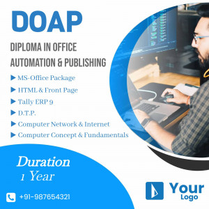 Advertisement for Diploma in Office Automation & Publishing course