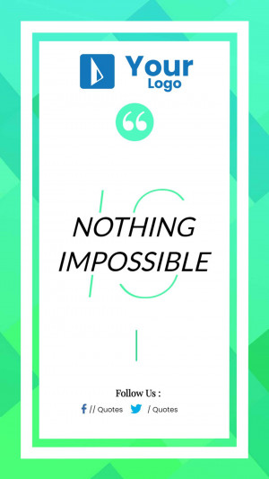 Inspirational quote graphic with a green and white design.