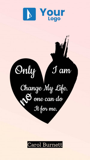 Quote image with a heart shape and motivational text.