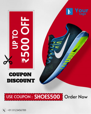 Running shoes on sale with a coupon discount