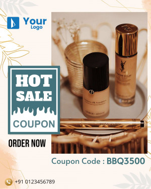 Cosmetic products with a hot sale coupon offer