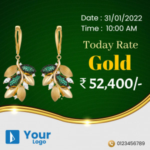 Gold earrings with current gold price