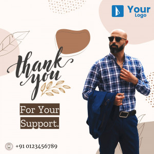 Man in plaid shirt expressing gratitude for support