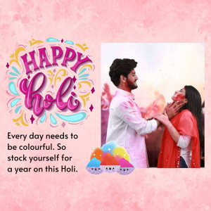 Couple celebrating Holi with colors