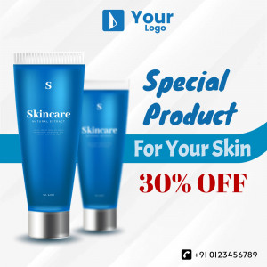 Skincare tube with special offer