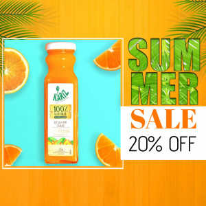 Kariz 100% Natural Orange Juice with Summer Sale Promotion