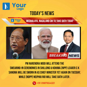 Image of Prime Minister Narendra Modi with Meghalaya and Nagaland Chief Minister candidates.