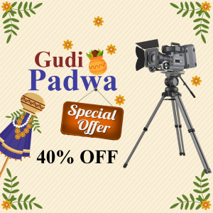 Gudi Padwa festival promotion with camera and discount offer