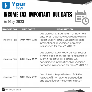 Income Tax Due Dates for May 2023