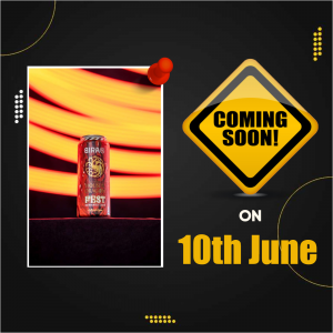 Birra 91 beer can with a 'Coming Soon' announcement.