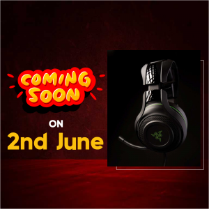 Razer gaming headset promotion with a 'Coming Soon' announcement.