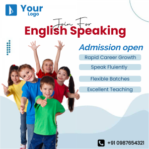Children celebrating with thumbs up, promoting English speaking classes.