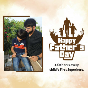 Father and son bonding, Happy Father's Day greeting