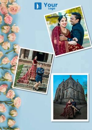 Collage of wedding photos featuring a couple and scenic backgrounds