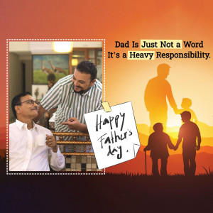 A heartwarming image celebrating Father's Day with a father and son.