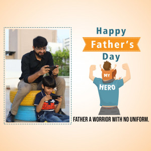 Father and son playing games together on Father's Day