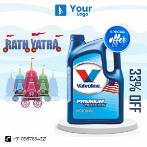Valvoline motor oil advertisement with Rath Yatra theme