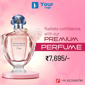 Advertisement for Shalimar Premium Perfume with price and contact details.