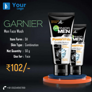Garnier Men Face Wash - PowerWhite Double Action
