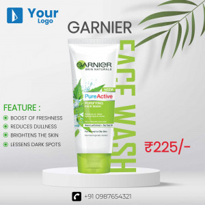 Garnier Pure Active Neem Face Wash product shot on a white pedestal