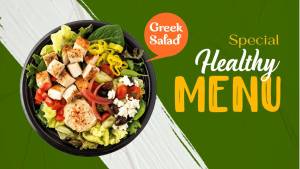 Greek Salad Special - Healthy Menu Image For Facebook