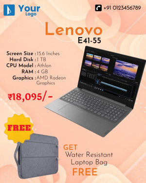 Lenovo E41-55 Laptop with Free Laptop Bag