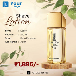 Paco Rabanne Million Shave Lotion product advertisement