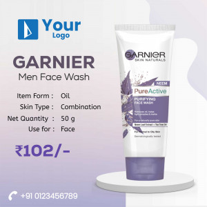 Garnier Men Face Wash with Neem extract for oily and acne-prone skin