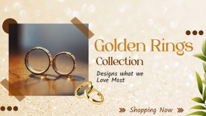 Golden Rings Collection Advertisement Artwork For Google Business Profile