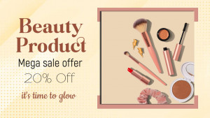 Beauty products on sale with 20% off